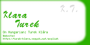 klara turek business card